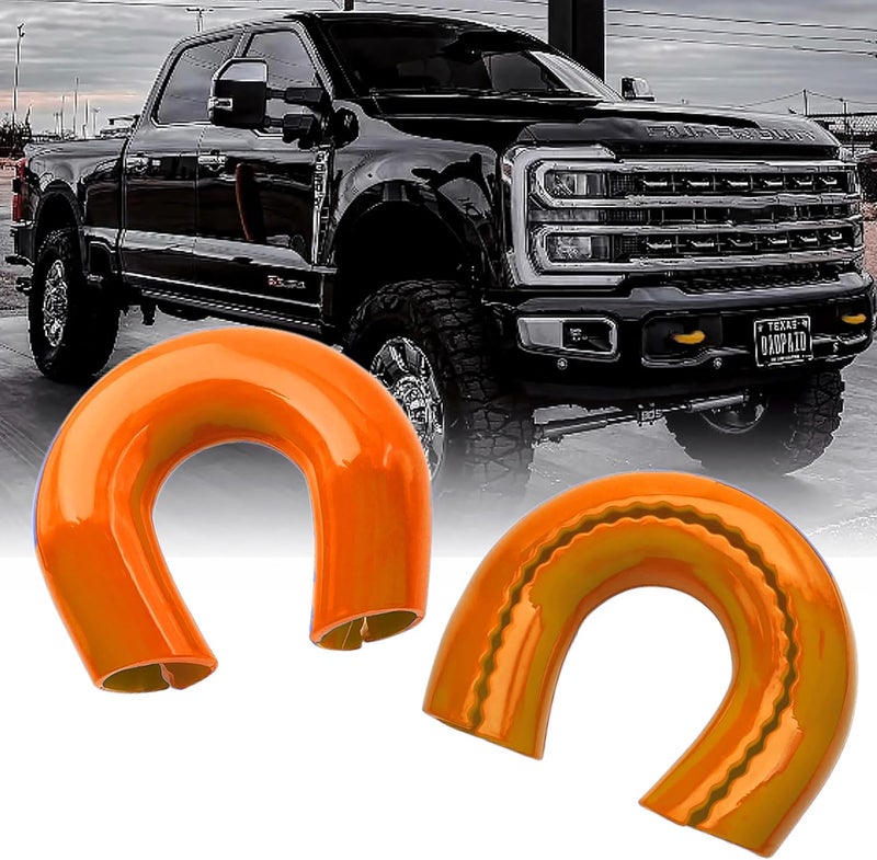 Yinnianets Custom Tow Hook Covers Fits for 2017-2026 Ford Super Duty F250 F350 F450,Tow Hitch Cover Car Tow Hooks Compatible with F250 F350 F450 Accessories 2017-2026 (Orange) - Image 1